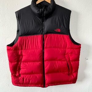 The North Face “700” Black and Red Vest